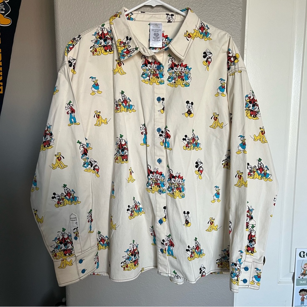 Disney Cream Character Print Men's Shirt